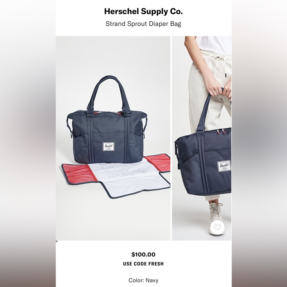Herschel Supply Co. strand sprout diaper bag